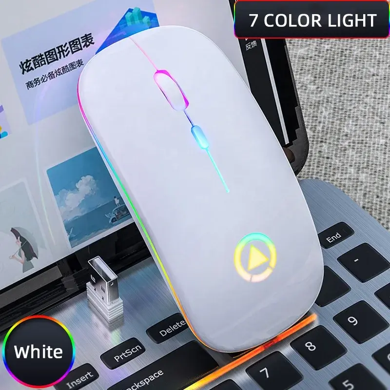 Miniaturbild: Mini Rechargeable Mouse 2.4G Wireless Ultra-Thin Mute