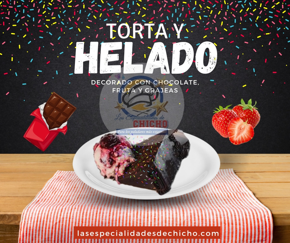 torta con helado chichos