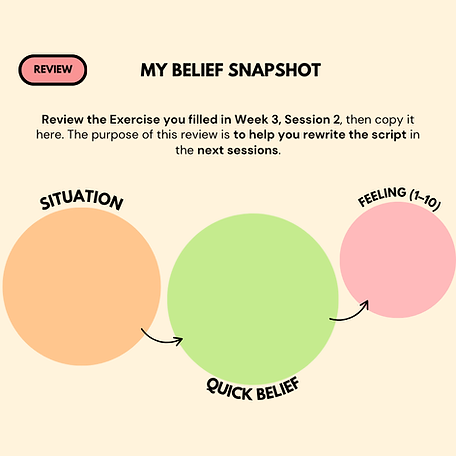 Review the Exercise you filled in Week 3, Session 2, then copy it here. The purpose of thi