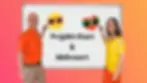 Conny und Sandor stehen vor einem Board