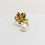 Thumbnail: Gold Plated Oak Leaf Ring with Freshwater Pearl Acorn