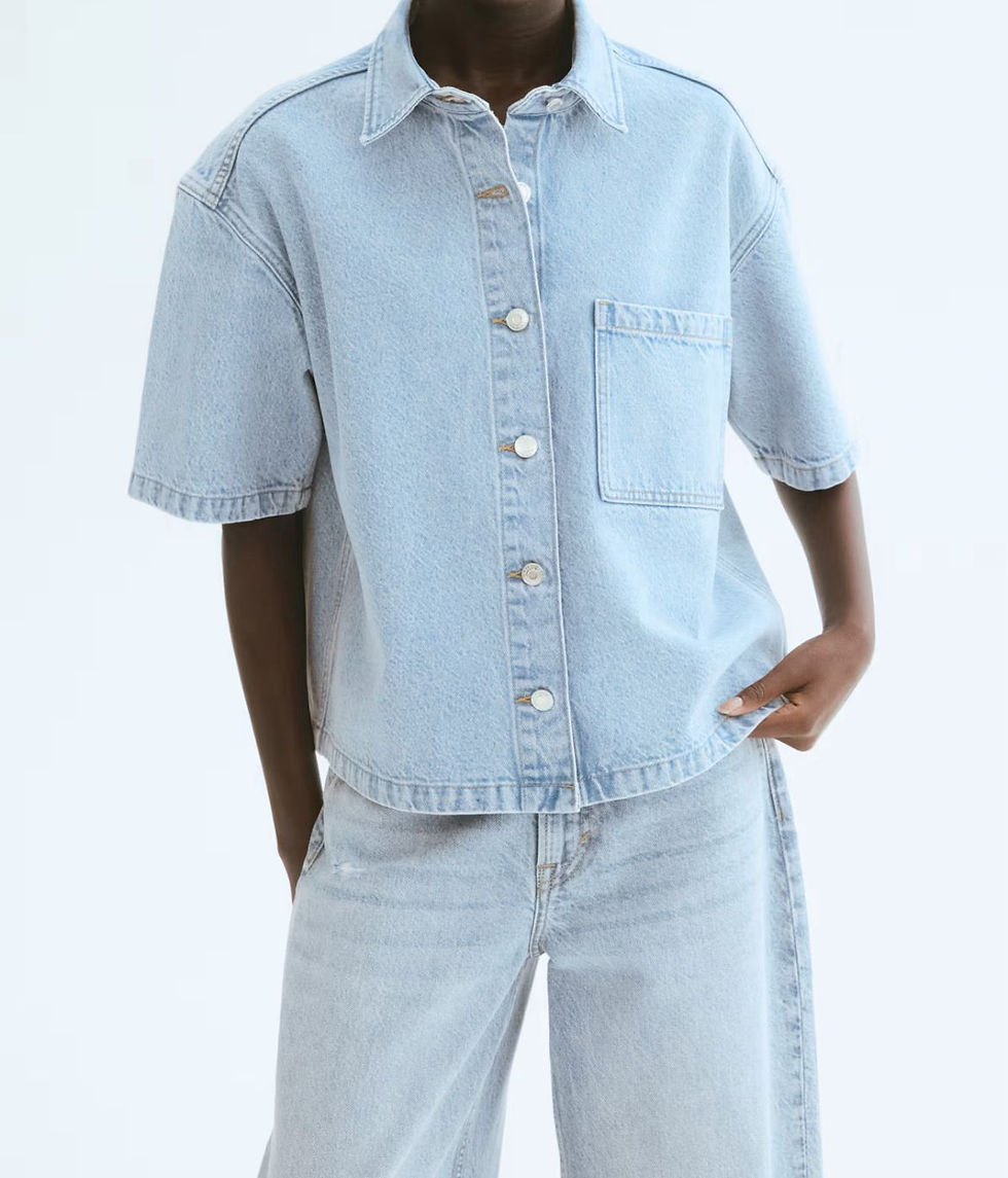 Thumbnail: Рубашка джинсовая оверсайз