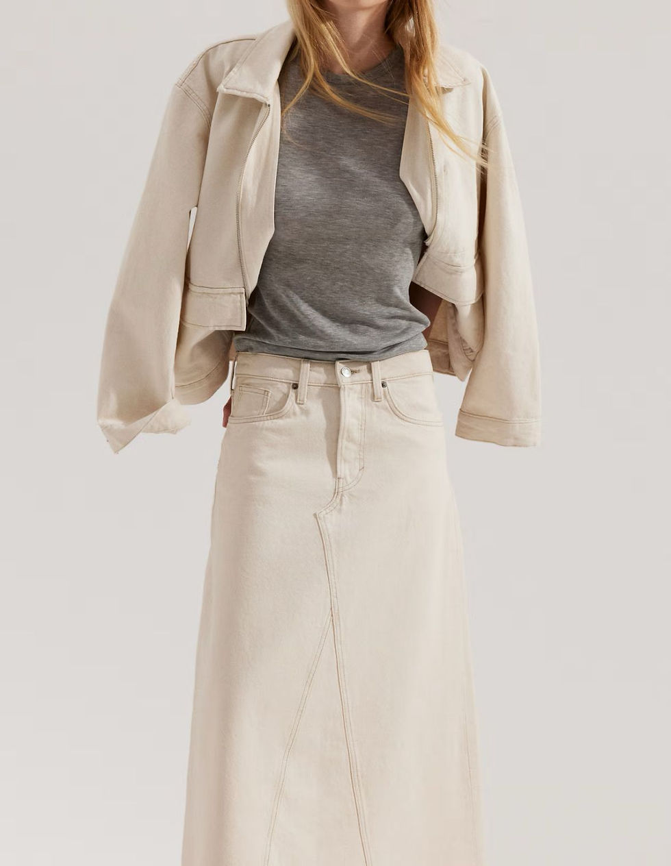 Thumbnail: Юбка джинсовая А-силуэта