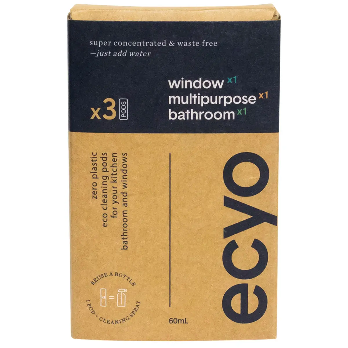 Ecyo – Cleaning Pods (Mixed Box) – Bathroom, Window & Multipurpose
