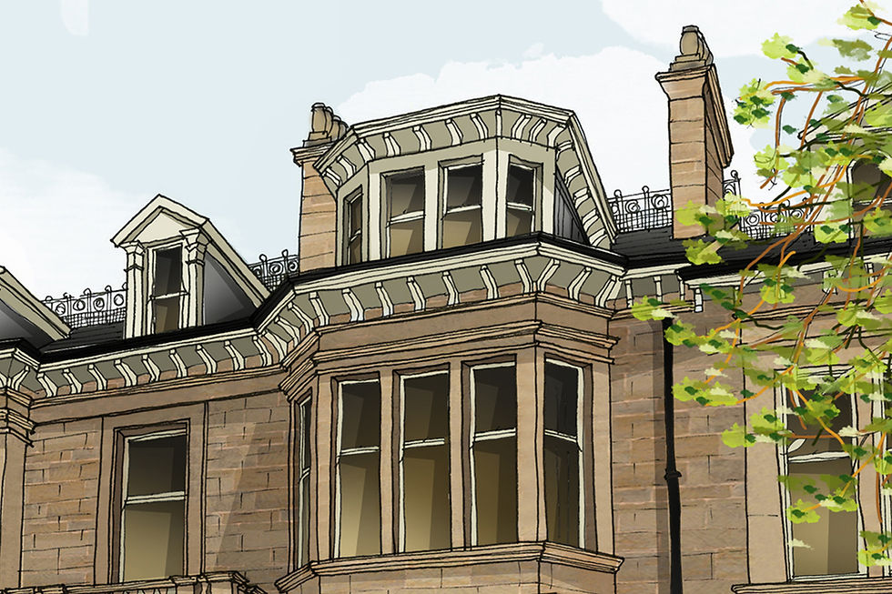 Thumbnail: ILLUSTRATIONS OF ONE DEVONSHIRE GARDENS HOTEL, GLASGOW