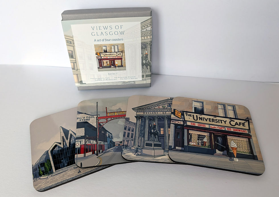 Illustrated Glasgow Coasters