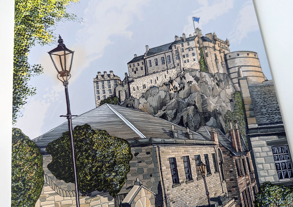 Thumbnail: Edinburgh Castle from The Vennel Steps