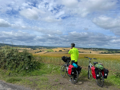 Admiring the countryside