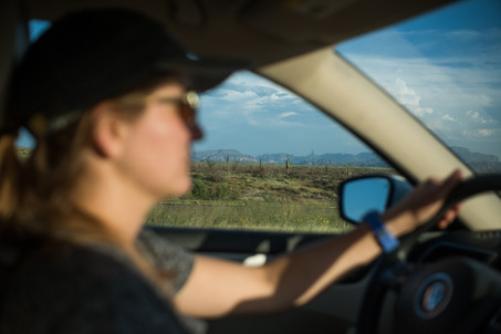 Driving through Tonto National Forest, Arizona