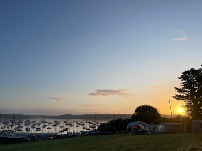 Coastland campsite at sunrise
