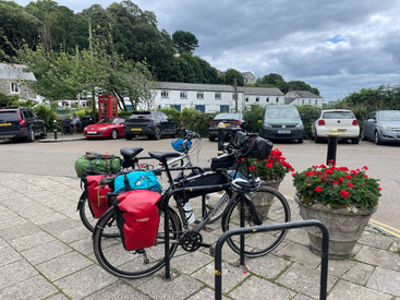Bikes parked in Pentewan
