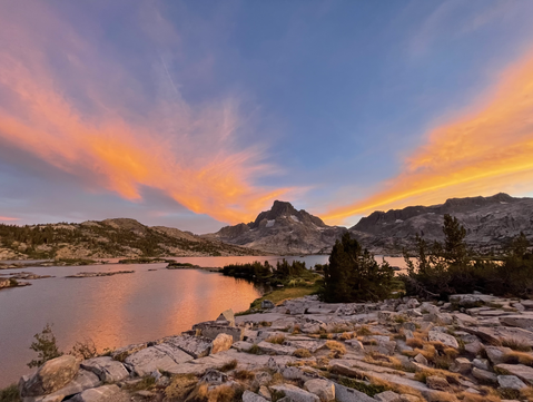 Sunset at Thousand Island Lake, Ansel Adams Wilderness California
