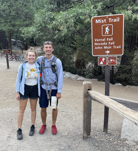 setting off on the Mist Trail, Yosemite Valley, California