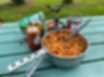 Cycle touring cooking setup
