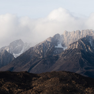 View of the Sierras from Pleasant Valley Pit Campground