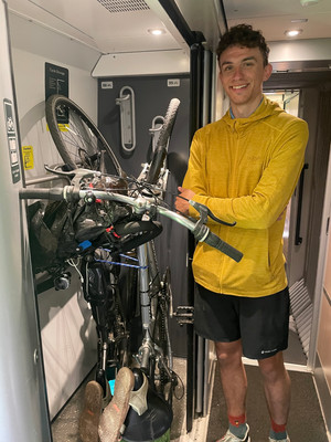 Bikes on the Great Western Railway train
