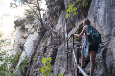 hiking the Mist Trail, Yosemite Valley, California