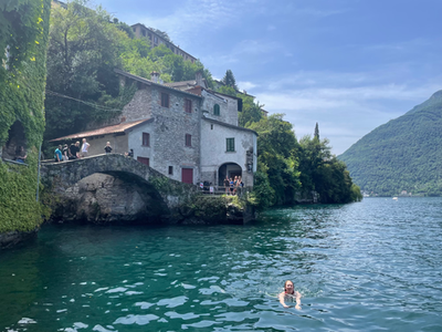 Swimming at Ponte della Civera, Nesso, Lake Como