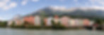 Embankment of Innsbruck with Nordkette range in the background