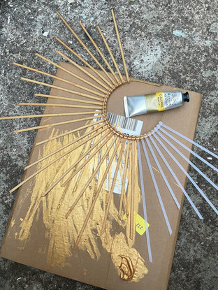 Making a ziptie sunburst crown