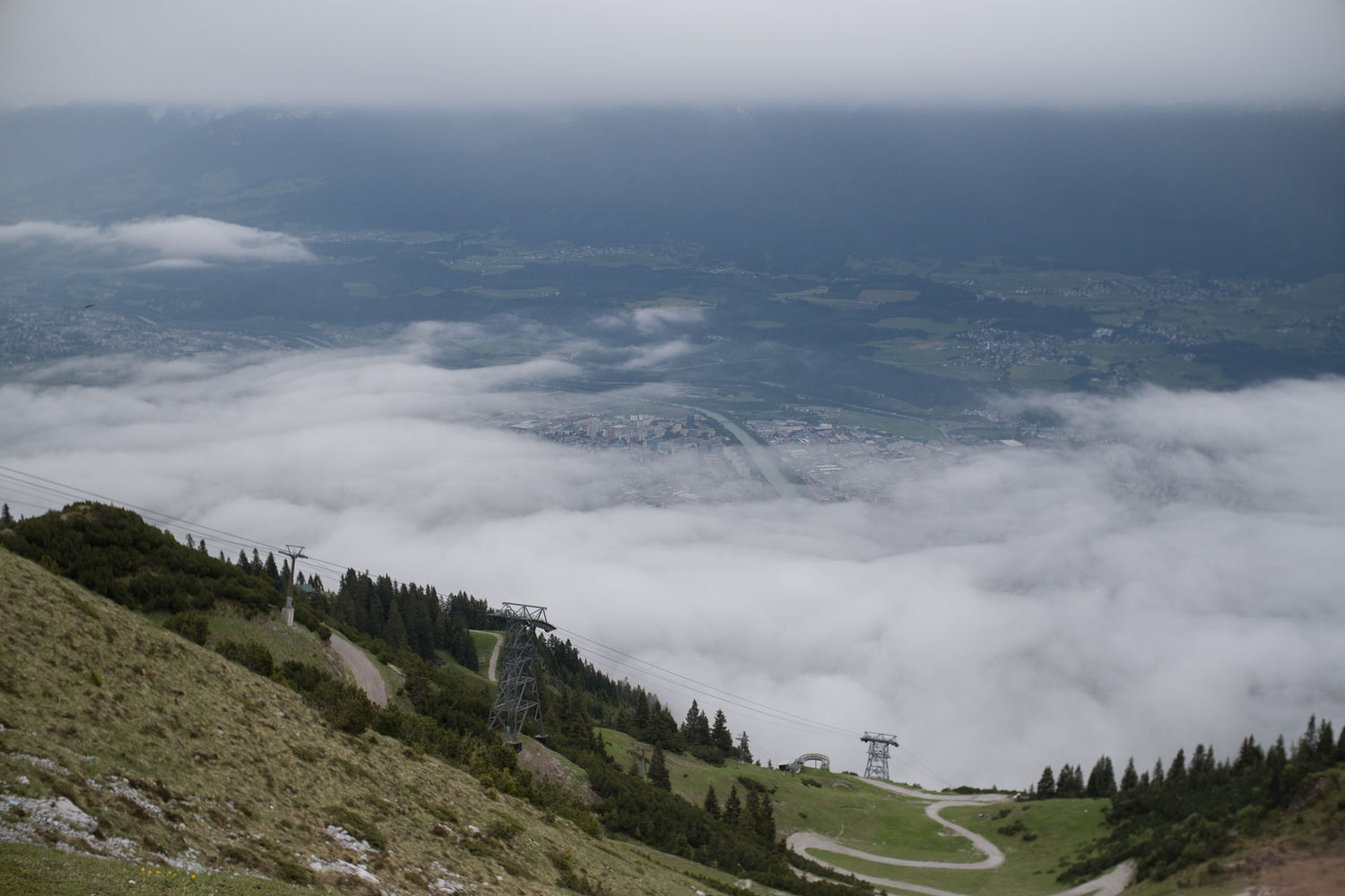View towards Innsbruck from Seegrube