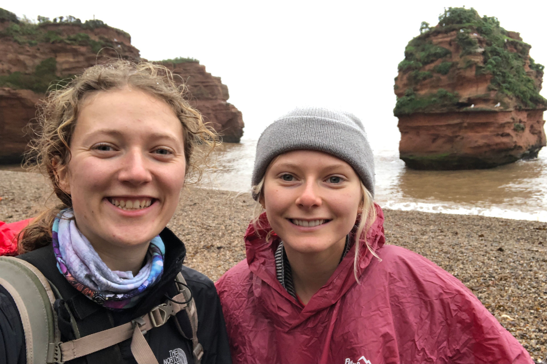 Break at Ladram Bay on walk from Budleigh Salterton