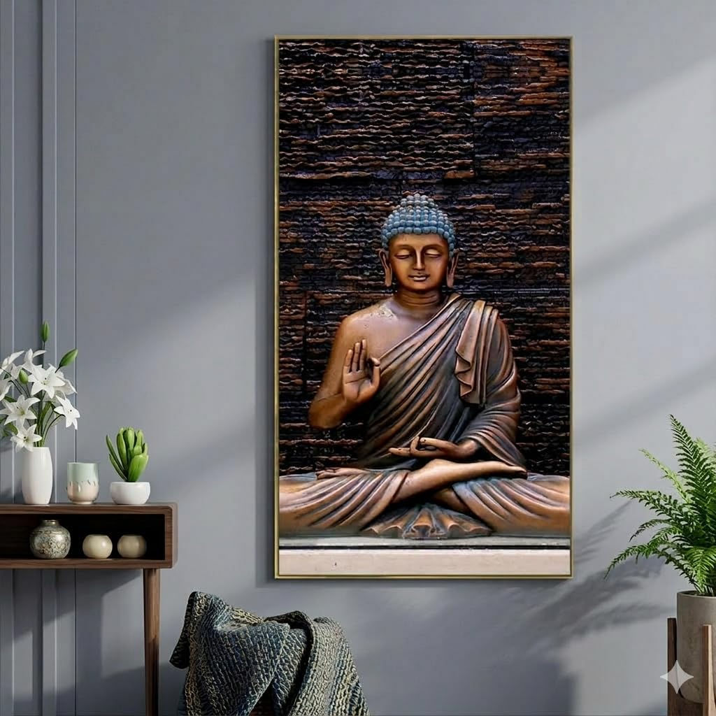 Contemporary Buddha Meditation Canvas Wall Paintings for Home