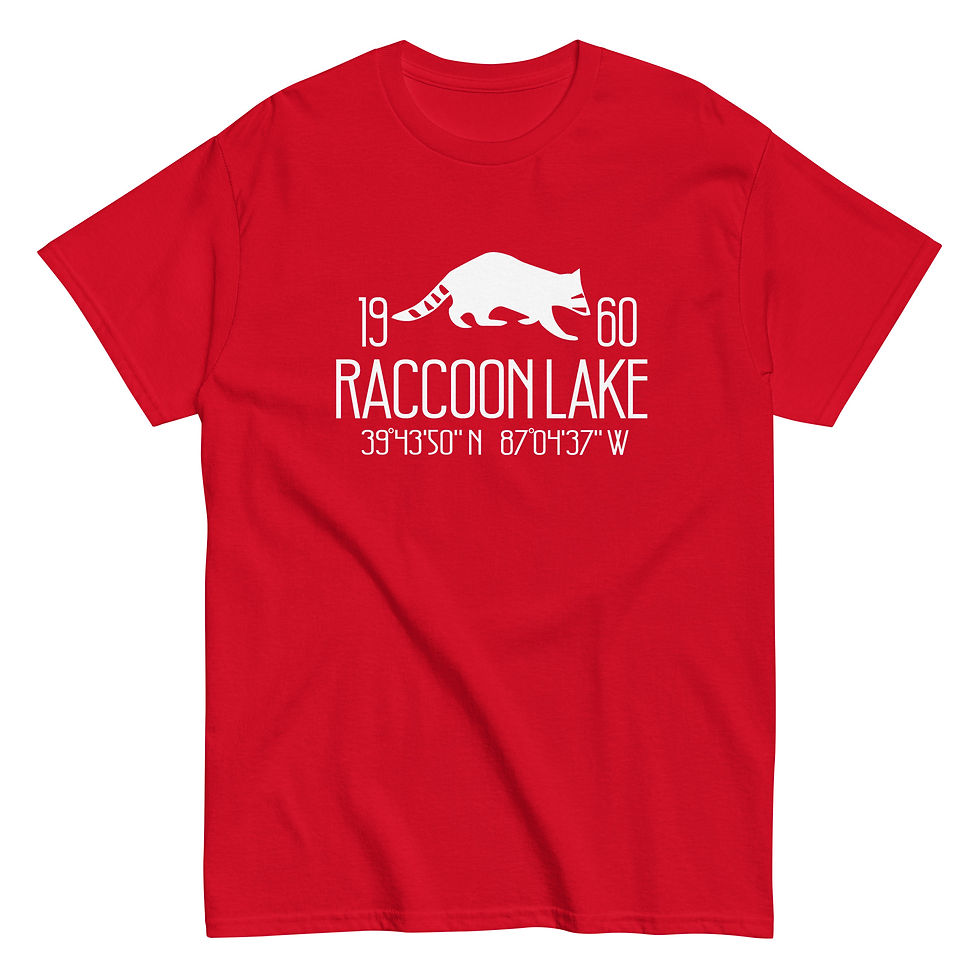 Miniatura: Raccoon Lake Coordinates Men's classic tee