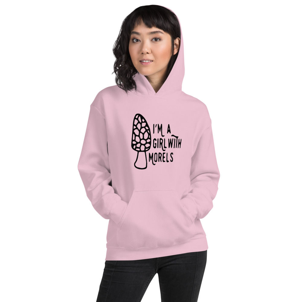 Soy una chica con Morels Gildan sudadera con capucha unisex