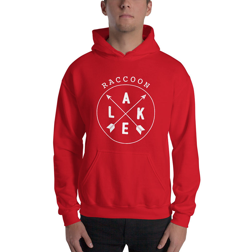 Miniatura: Raccoon Lake Compass Gildan sudadera con capucha unisex