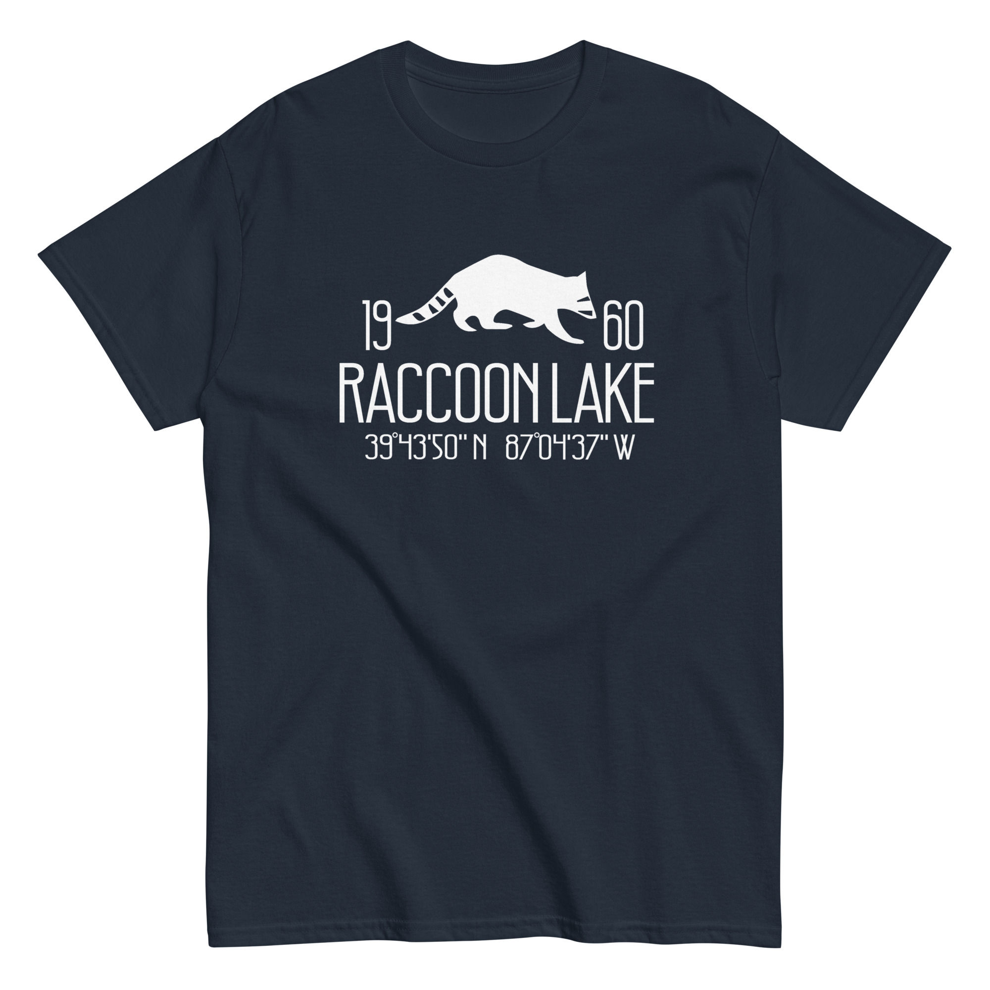 Raccoon Lake Coordinates Men's classic tee