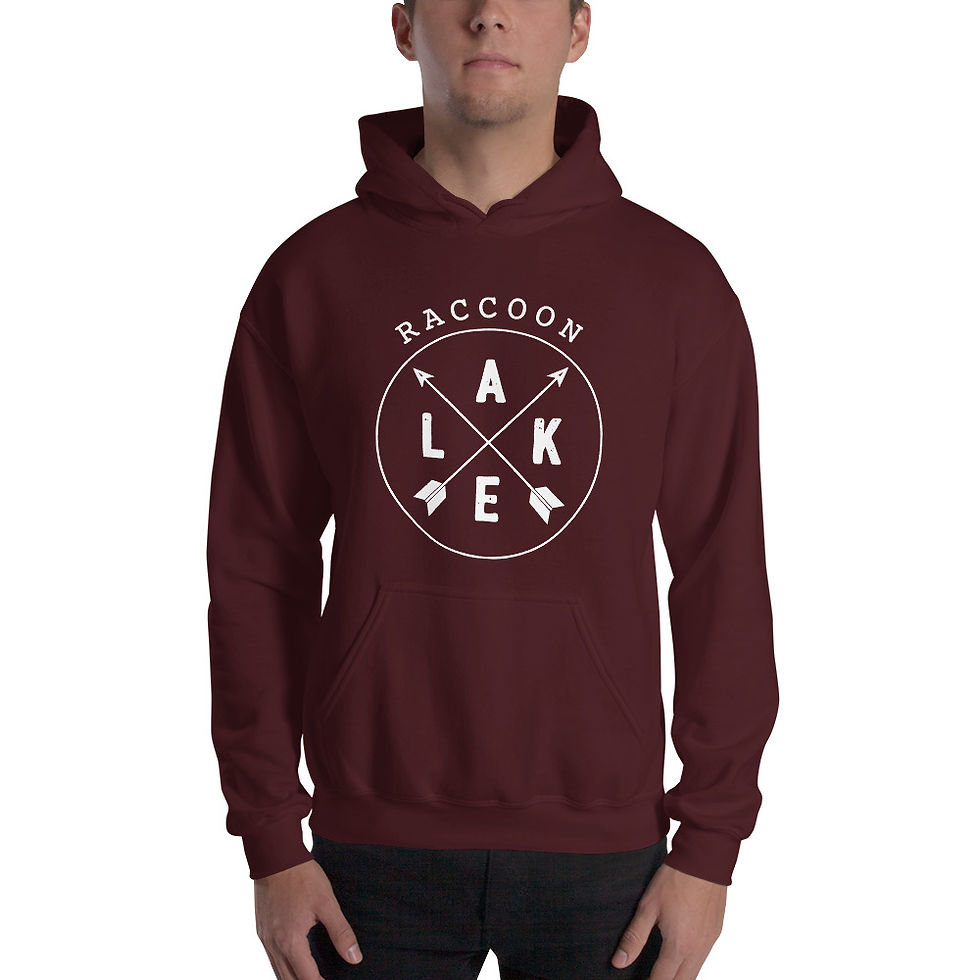 Miniatura: Raccoon Lake Compass Gildan sudadera con capucha unisex