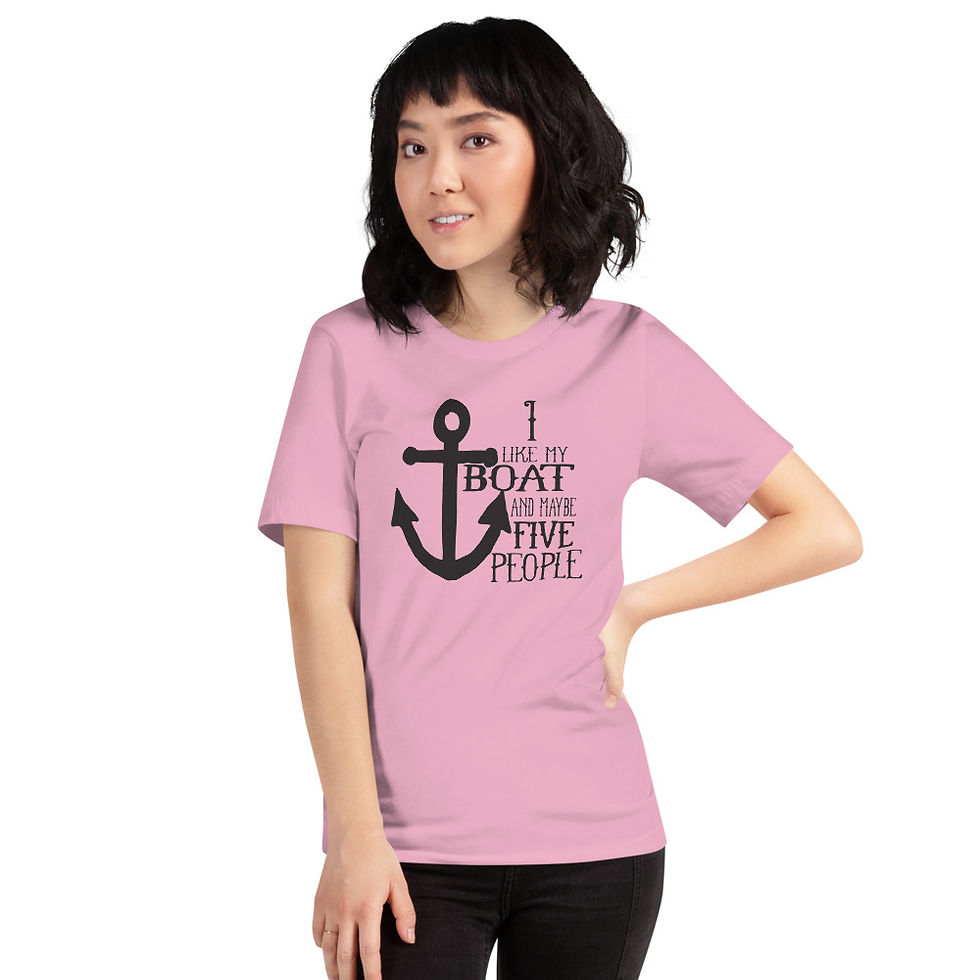 Miniatura: Me gusta mi barco Bella Canvas 3001 camiseta unisex de manga corta