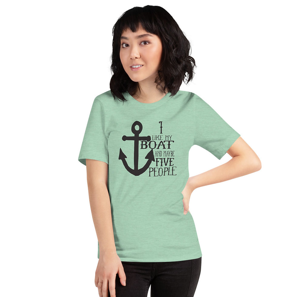 Miniatura: Me gusta mi barco Bella Canvas 3001 camiseta unisex de manga corta