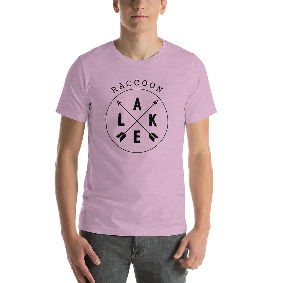 Thumbnail: Raccoon Lake Compass Bella Canvas 3001 Short-Sleeve Unisex T-Shirt