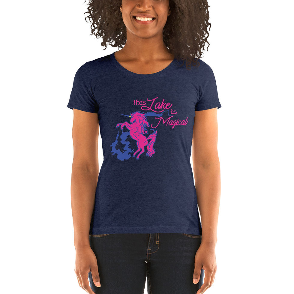 Miniatura: Camiseta de manga corta para mujer Magical Lake Bella Canvas Tri-Blend