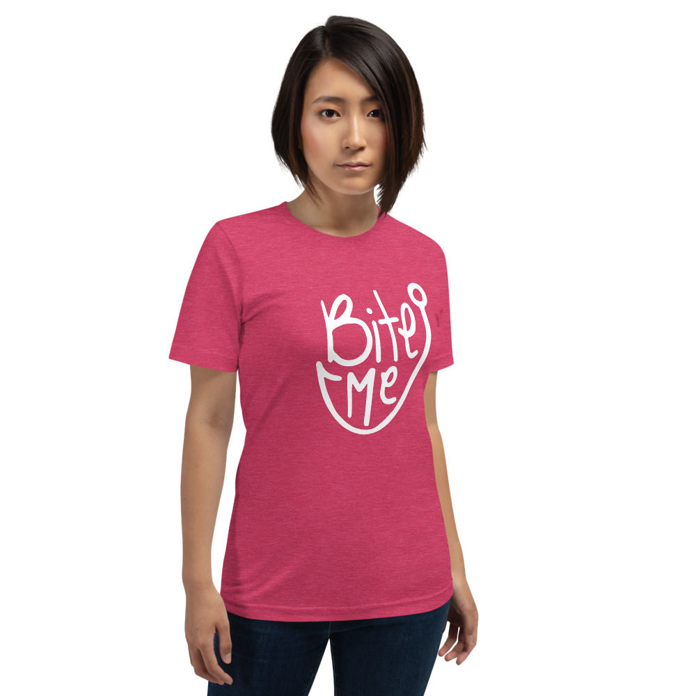 Muérdeme Bella Canvas 3001 camiseta unisex de manga corta