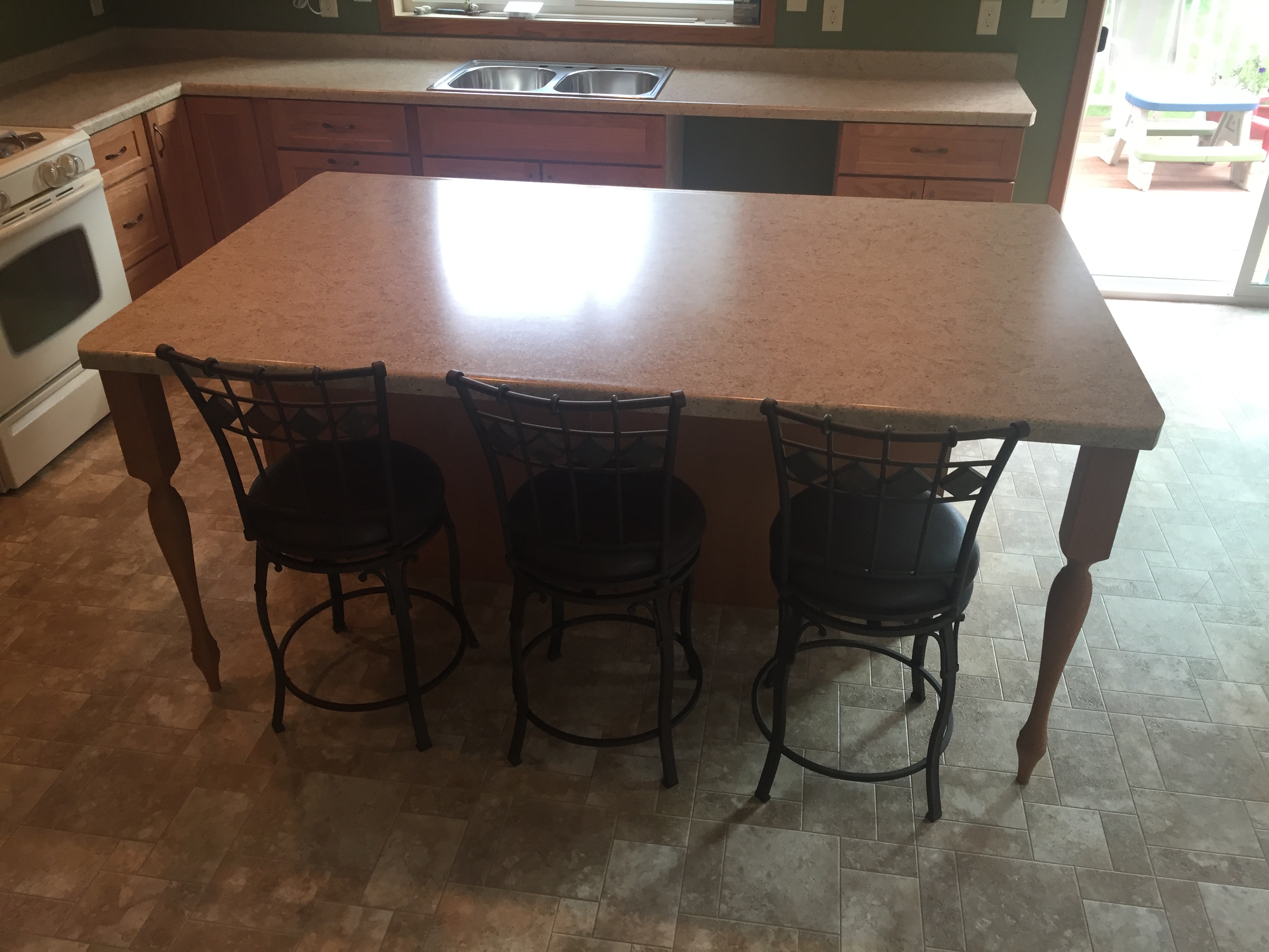 Wausau Kitchen Remodel Oak Cabinets Laminate Countertops