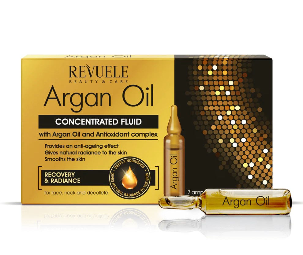 أمبولات ريفويل بزيت الأرجان - سائل مركز بزيت الأرجان ومركب مضاد للأكسدة - 7 × 2