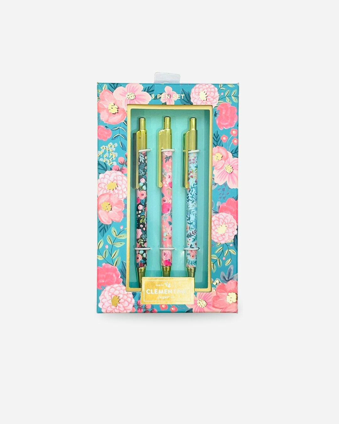 Set de 3 Lapiceros con diseño de Flores