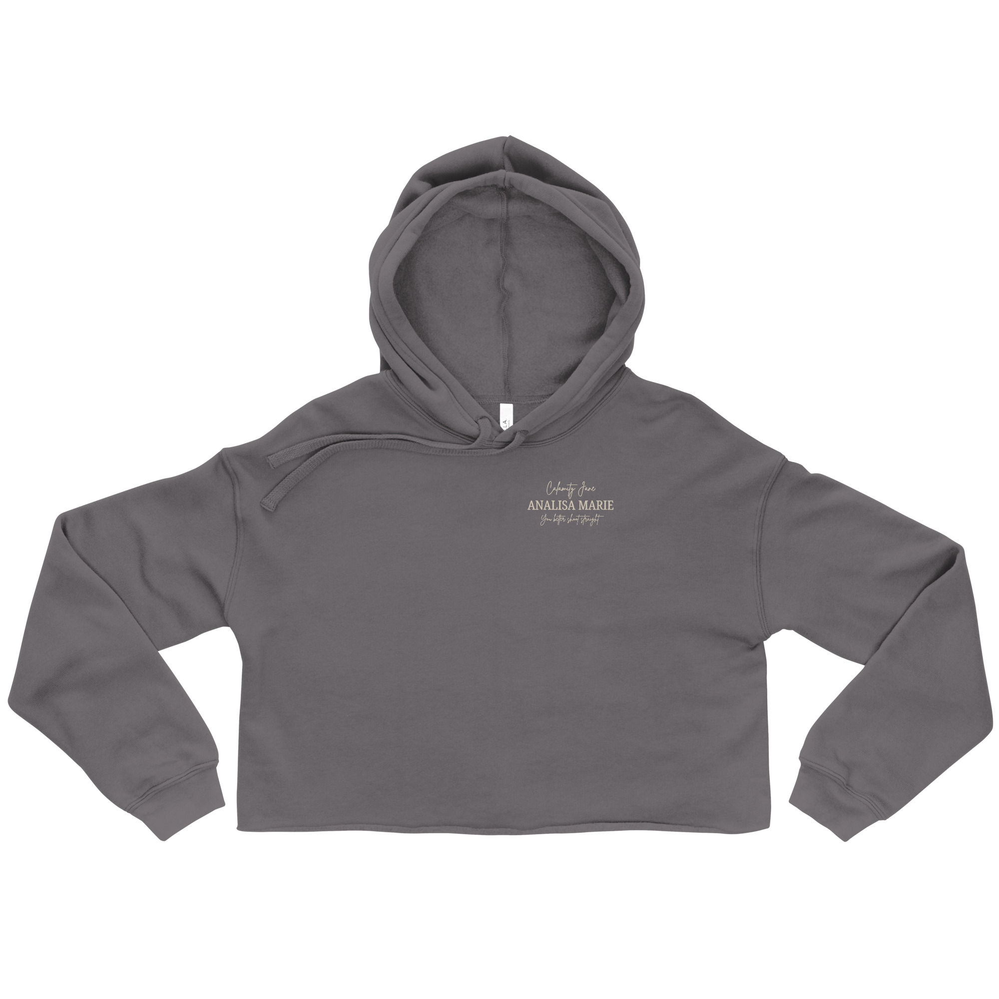 Grey Calamity Jane Crop Hoodie
