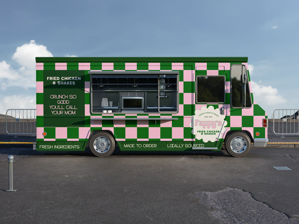 Pappys Fried Chicken Food Truck design by Volière Studio