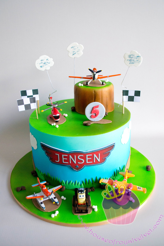dusty plane cake