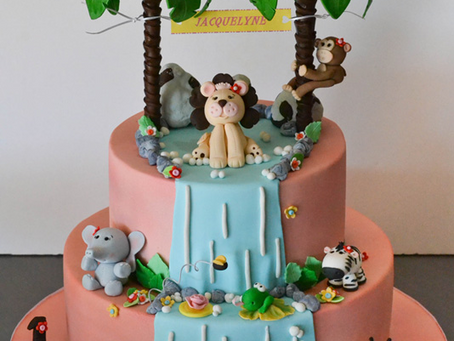 Jungle Animals Cake for Jacquelyne