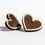 Miniatura: Orecchini cuore in legno di bambù design minimalista e elegante