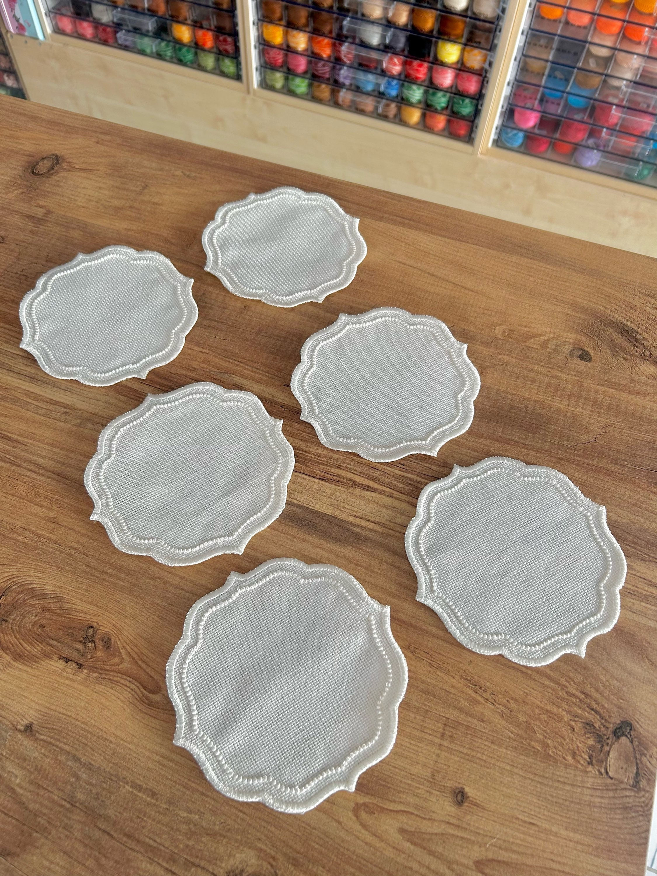 Peçete Tohum Süslemeli (Krem)