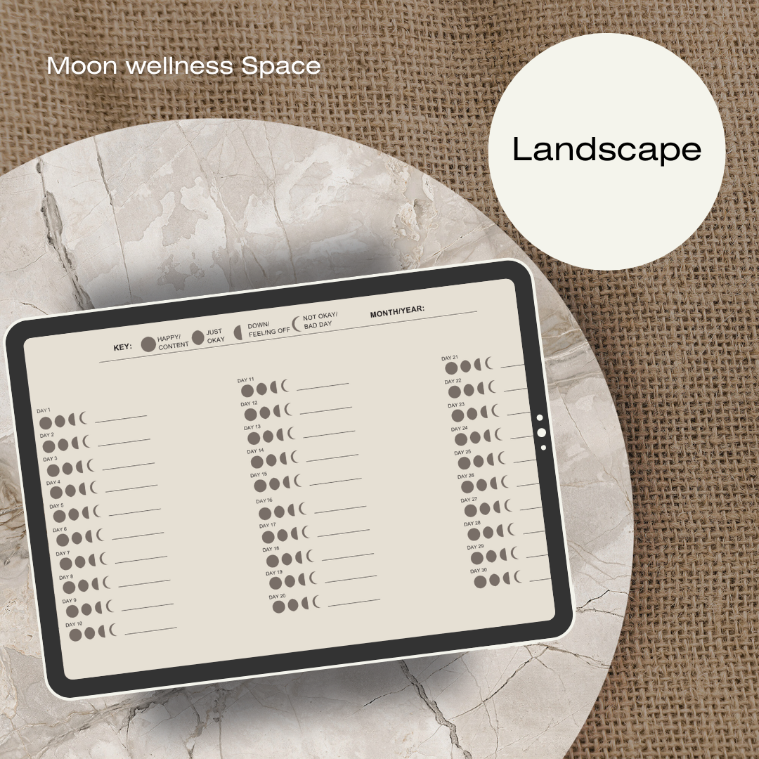 30 Day Mood Tracker - Landscape