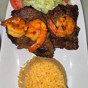 Grilled Steak with Shrimp
