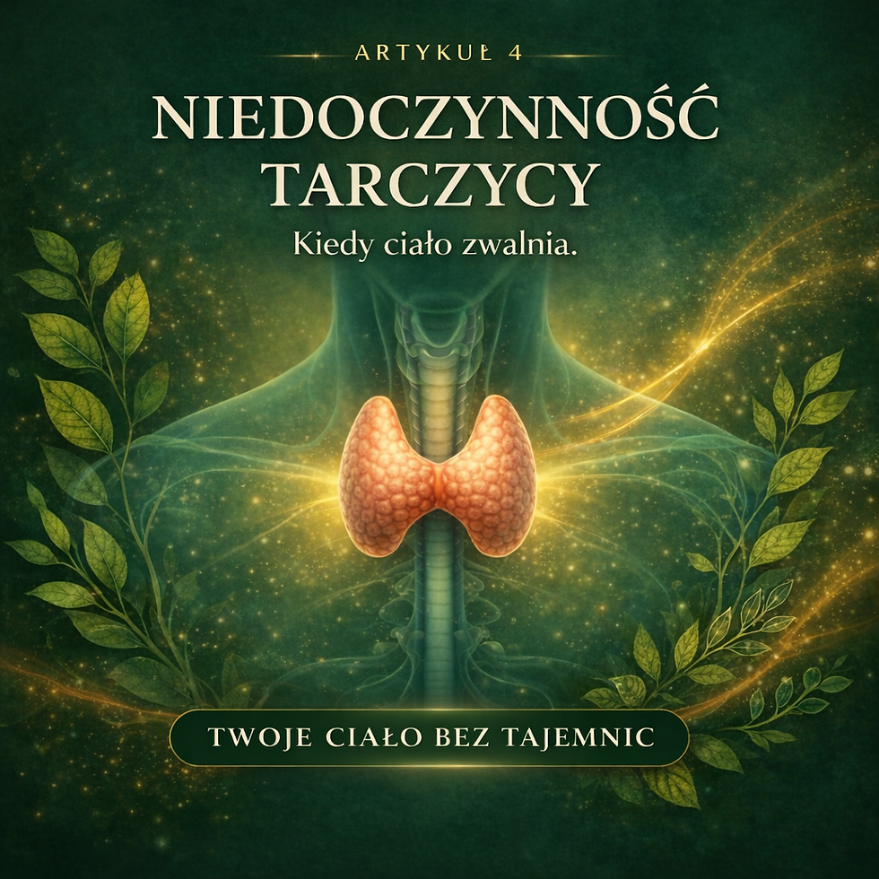 Tarczyca produkuje za mało hormonów, które odpowiadają za tempo pracy całego ciała.