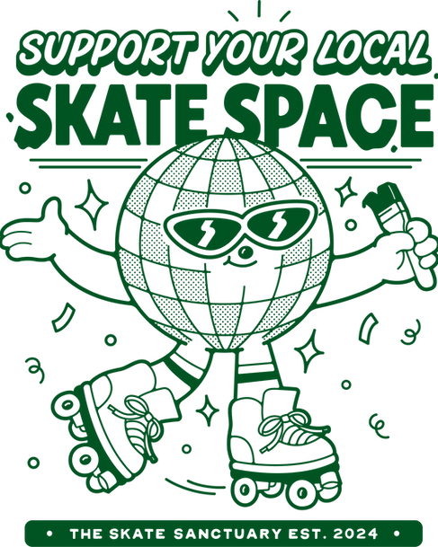 Support your skate space logo